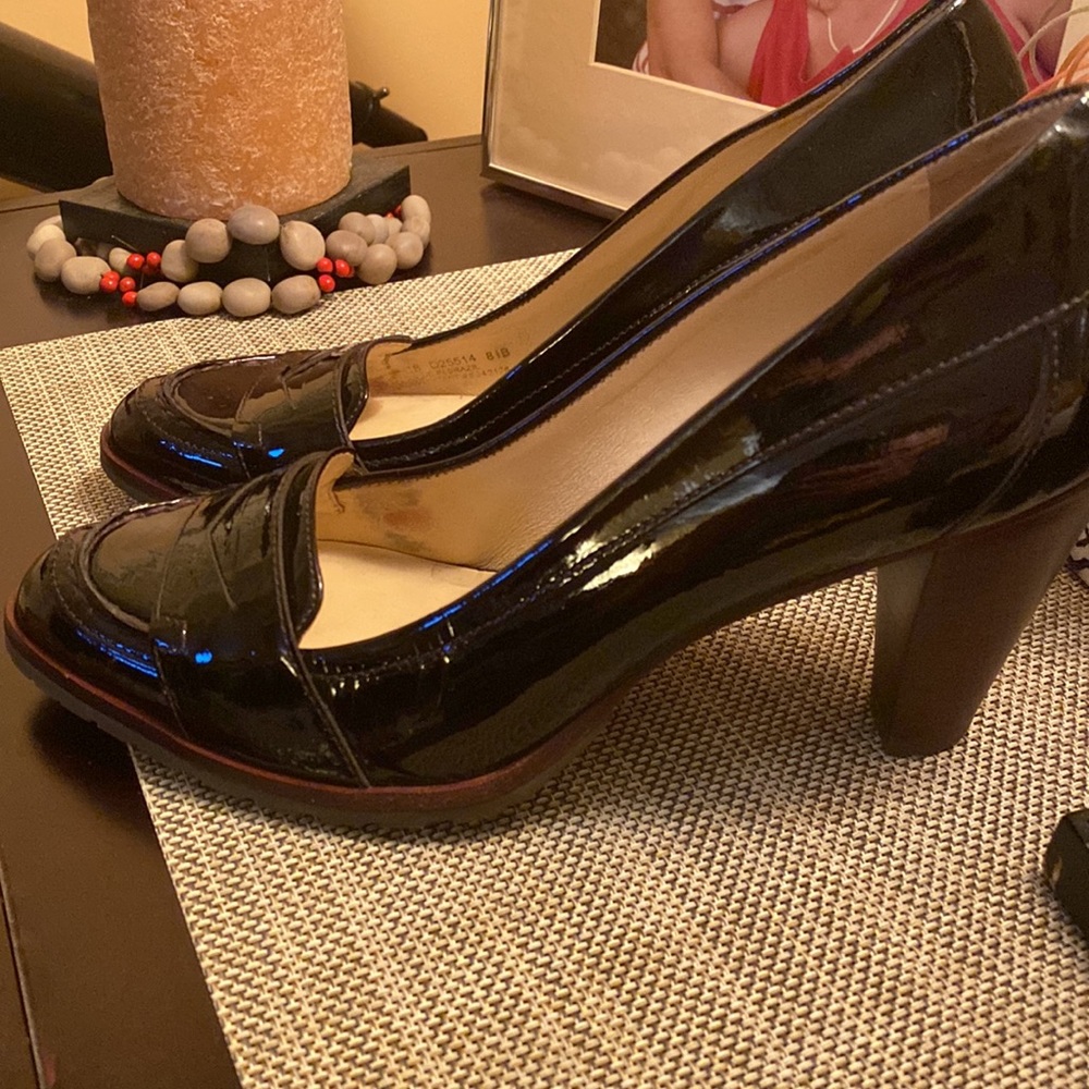 Cole Haan Nike Air Heeled Loafers Pointed Toe - Size 8.5B - Maroon/Burgundy